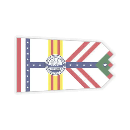 Flag of Tampa, Florida - STICKER Vinyl Kiss-Cut Decal 4 Inch Transparent - The Sticker Space