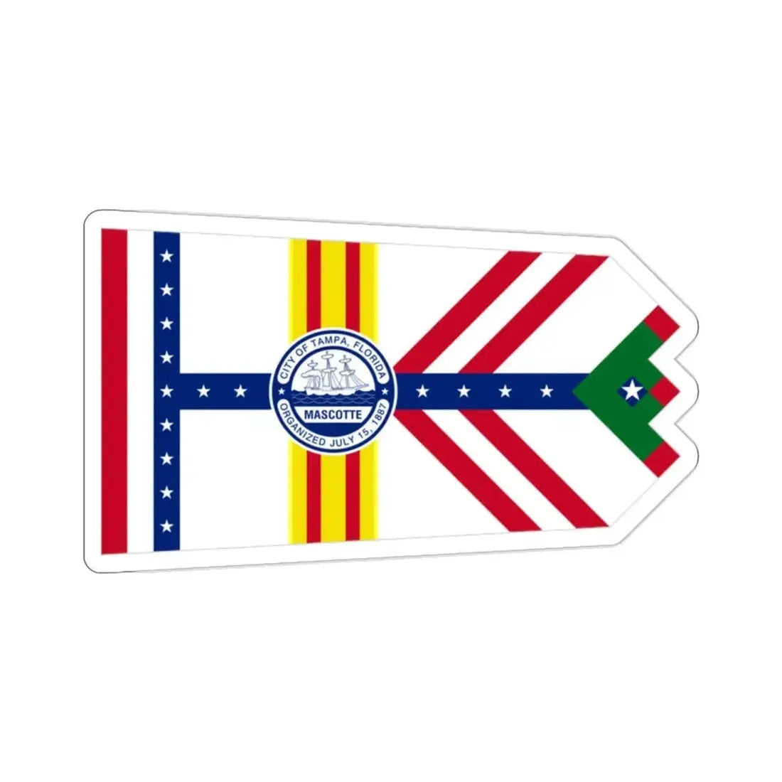 Flag of Tampa Florida USA STICKER Vinyl Die-Cut Decal - The Sticker Space