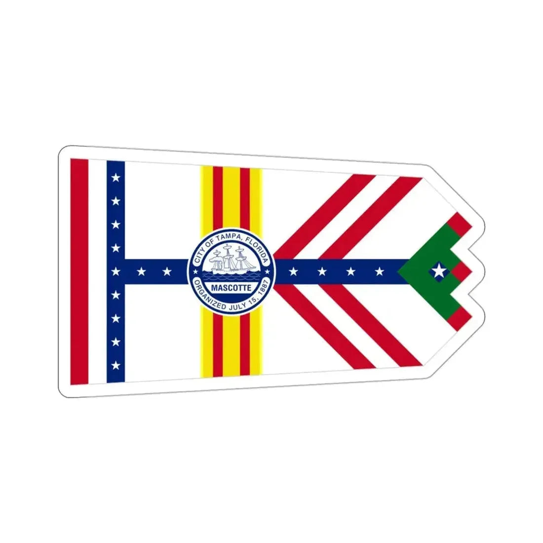 Flag of Tampa Florida USA STICKER Vinyl Die-Cut Decal - The Sticker Space