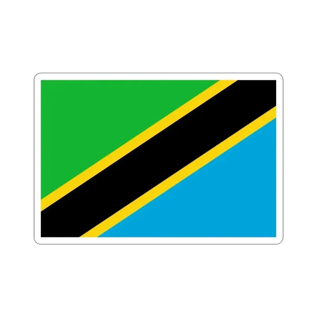 Flag of Tanzania STICKER Vinyl Die-Cut Decal 3 Inch - The Sticker Space