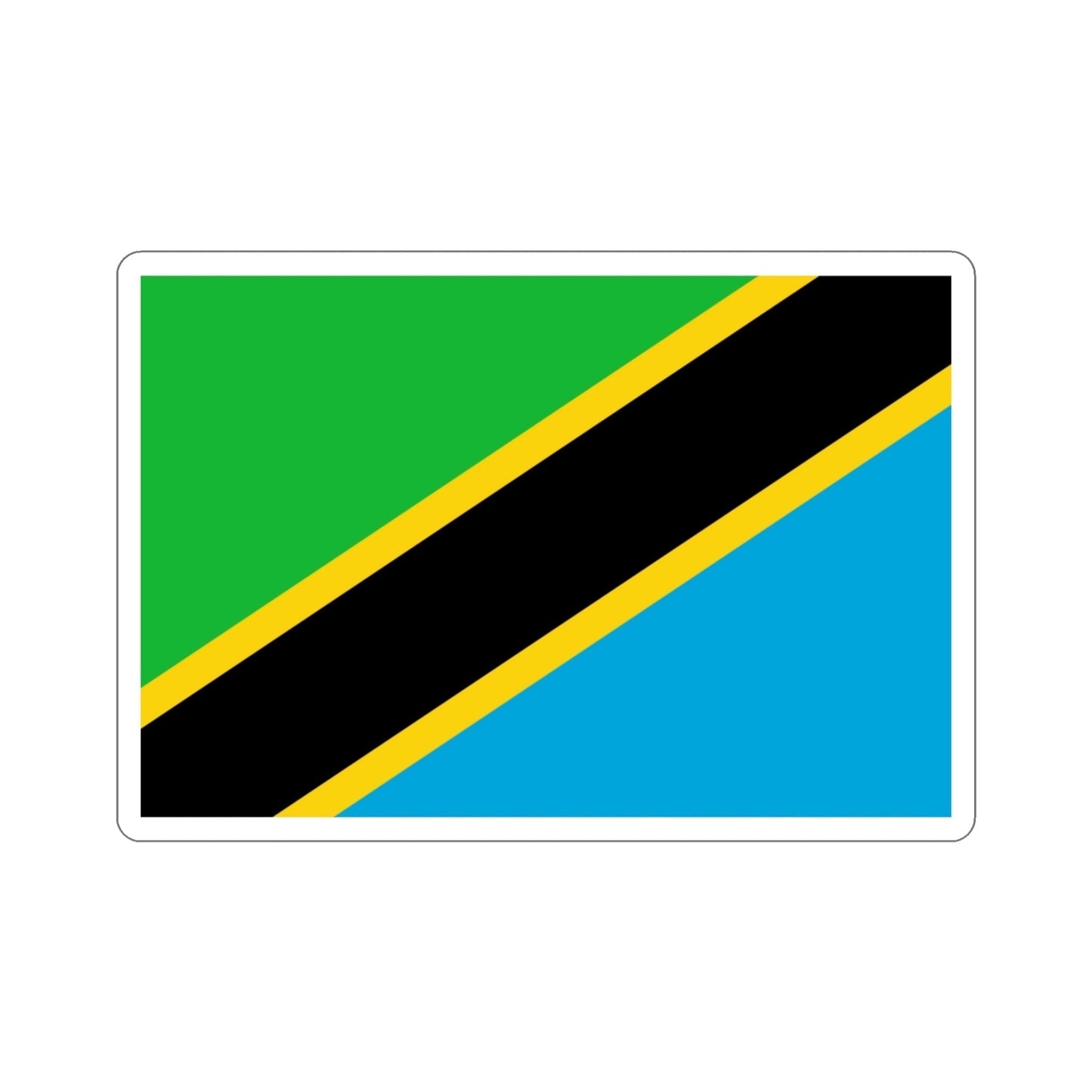 Flag of Tanzania STICKER Vinyl Die-Cut Decal-3 Inch-The Sticker Space