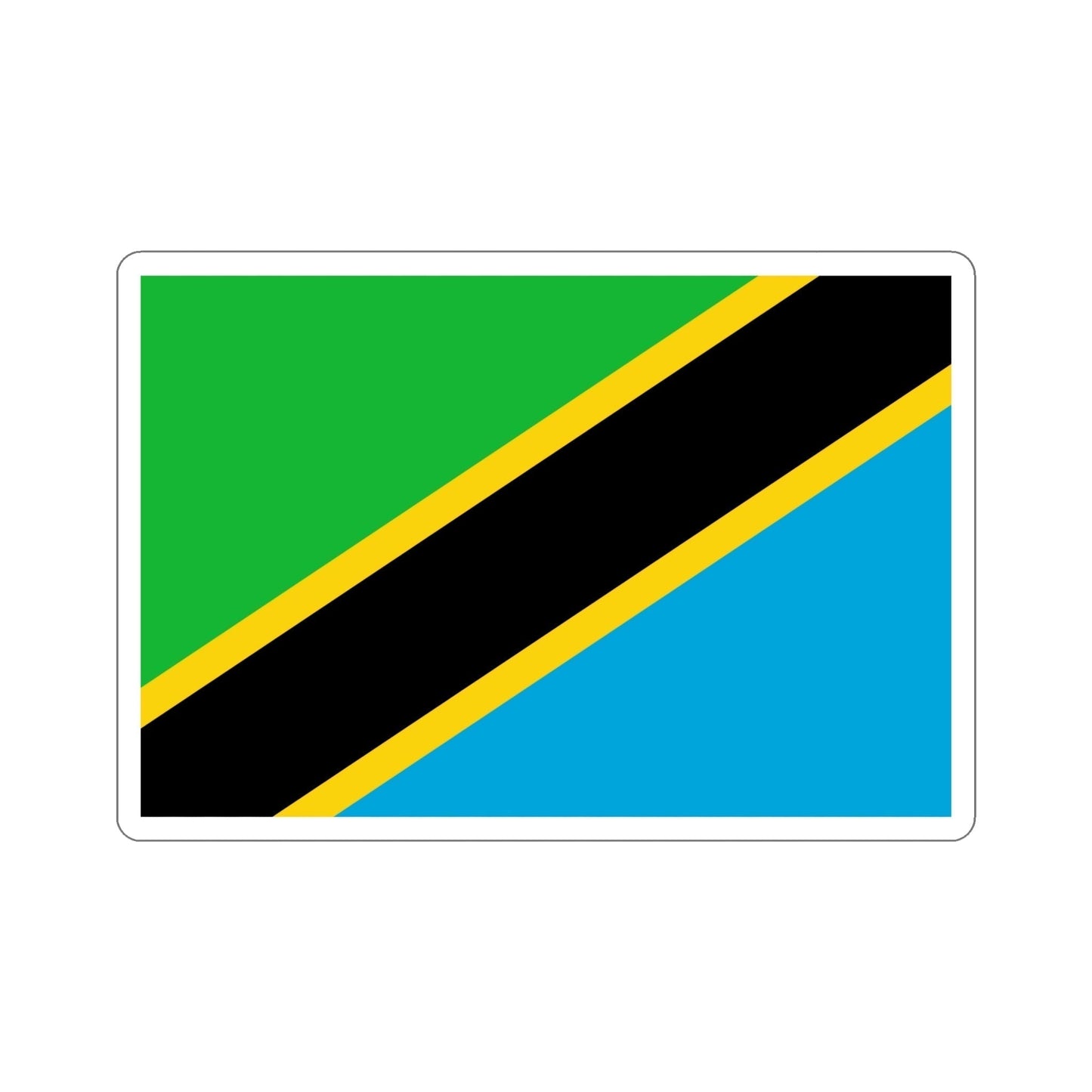 Flag of Tanzania STICKER Vinyl Die-Cut Decal-5 Inch-The Sticker Space