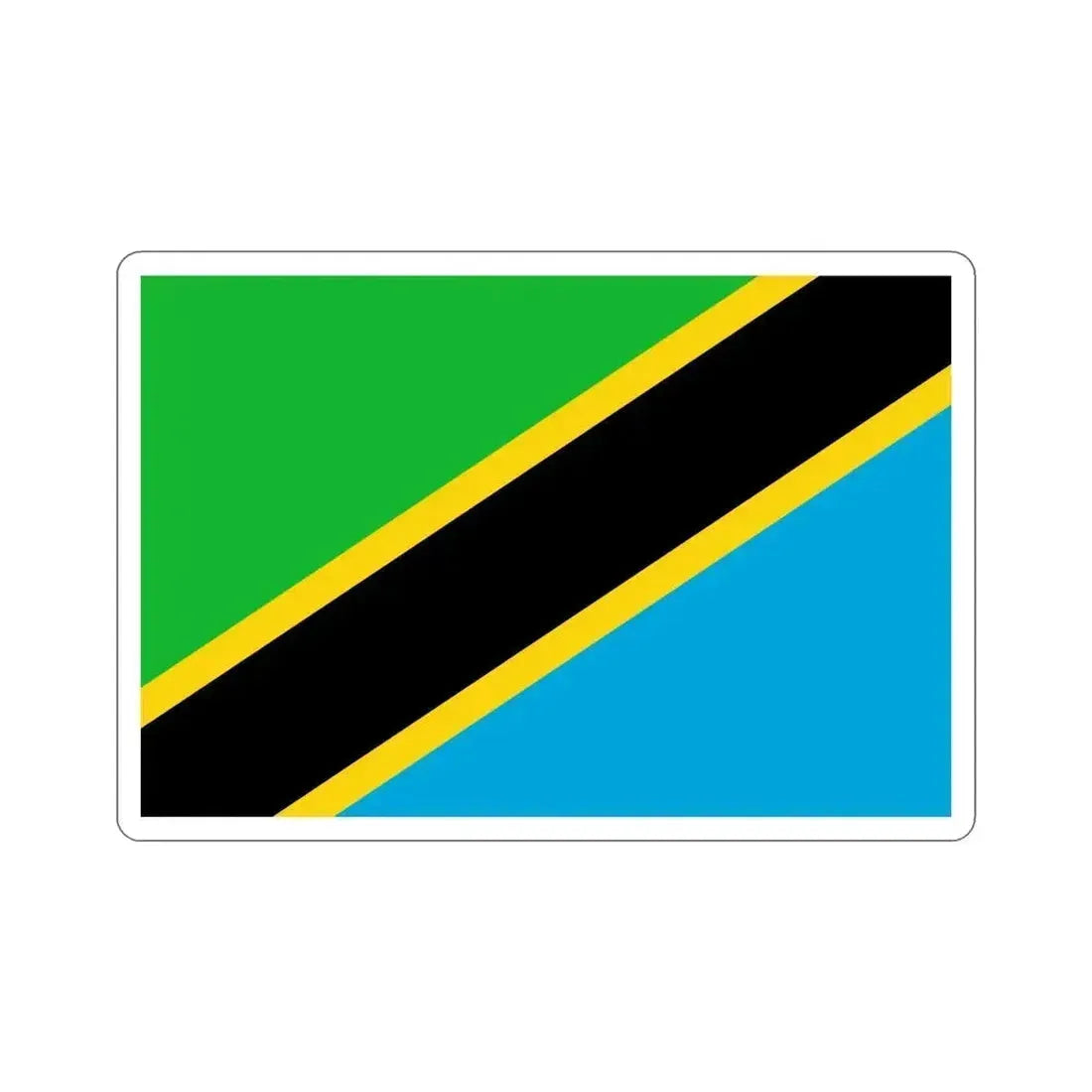 Flag of Tanzania STICKER Vinyl Die-Cut Decal 5 Inch - The Sticker Space