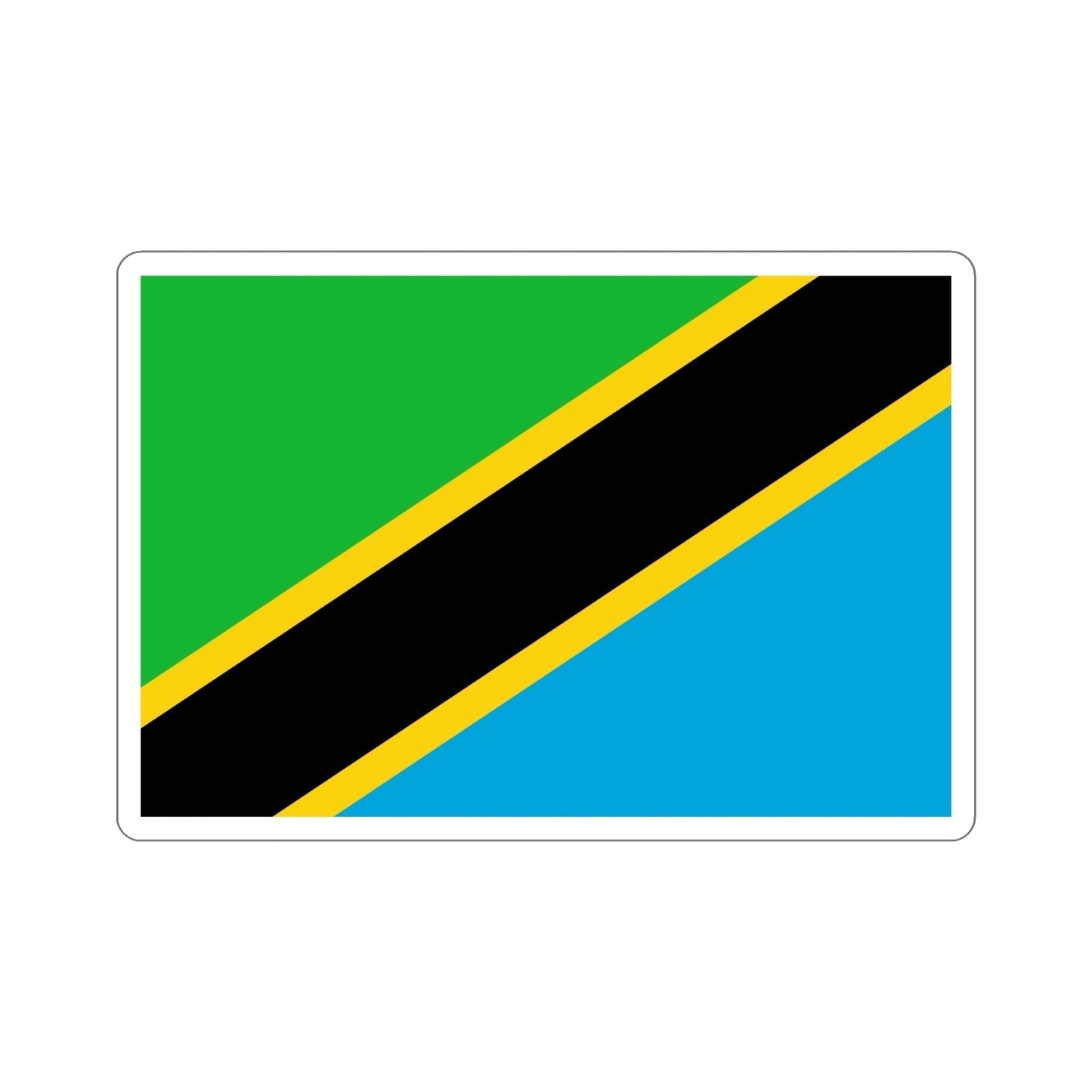 Flag of Tanzania STICKER Vinyl Die-Cut Decal-6 Inch-The Sticker Space