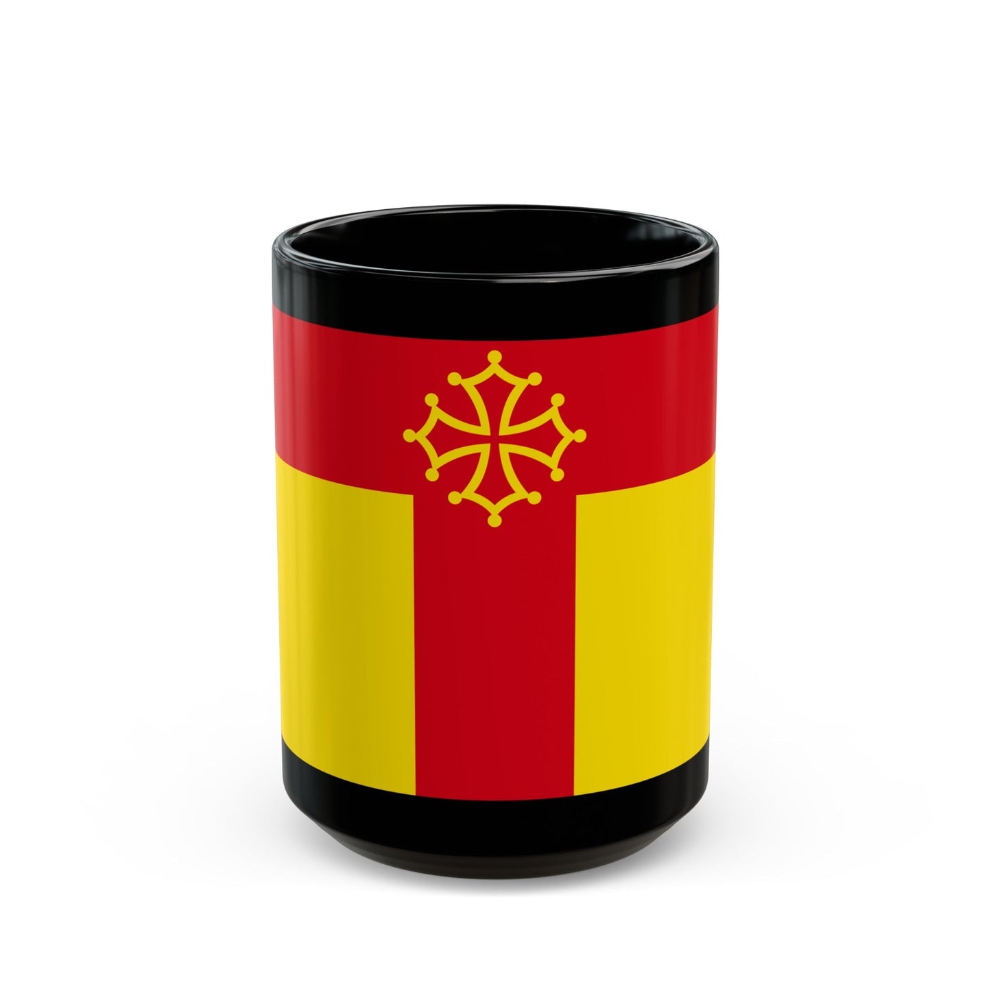 Flag of Tarn France - Black Coffee Mug-15oz-The Sticker Space