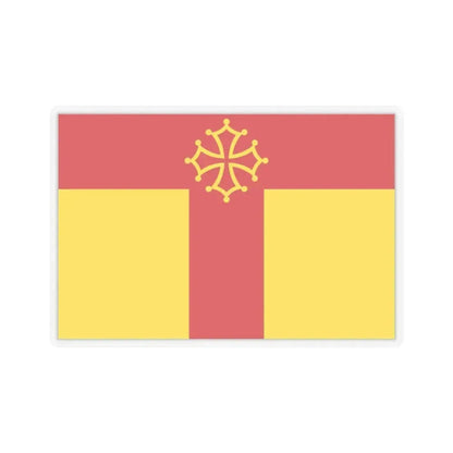 Flag of Tarn France - STICKER Vinyl Kiss-Cut Decal 2 Inch Transparent - The Sticker Space