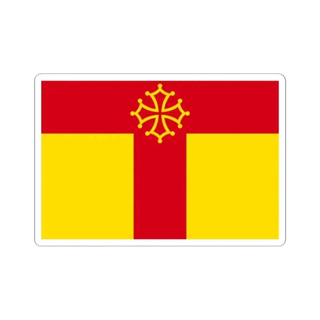 Flag of Tarn France - STICKER Vinyl Kiss-Cut Decal 2 Inch White - The Sticker Space