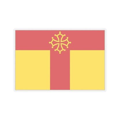 Flag of Tarn France - STICKER Vinyl Kiss-Cut Decal 3 Inch Transparent - The Sticker Space