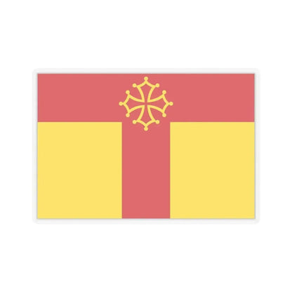 Flag of Tarn France - STICKER Vinyl Kiss-Cut Decal 4 Inch Transparent - The Sticker Space