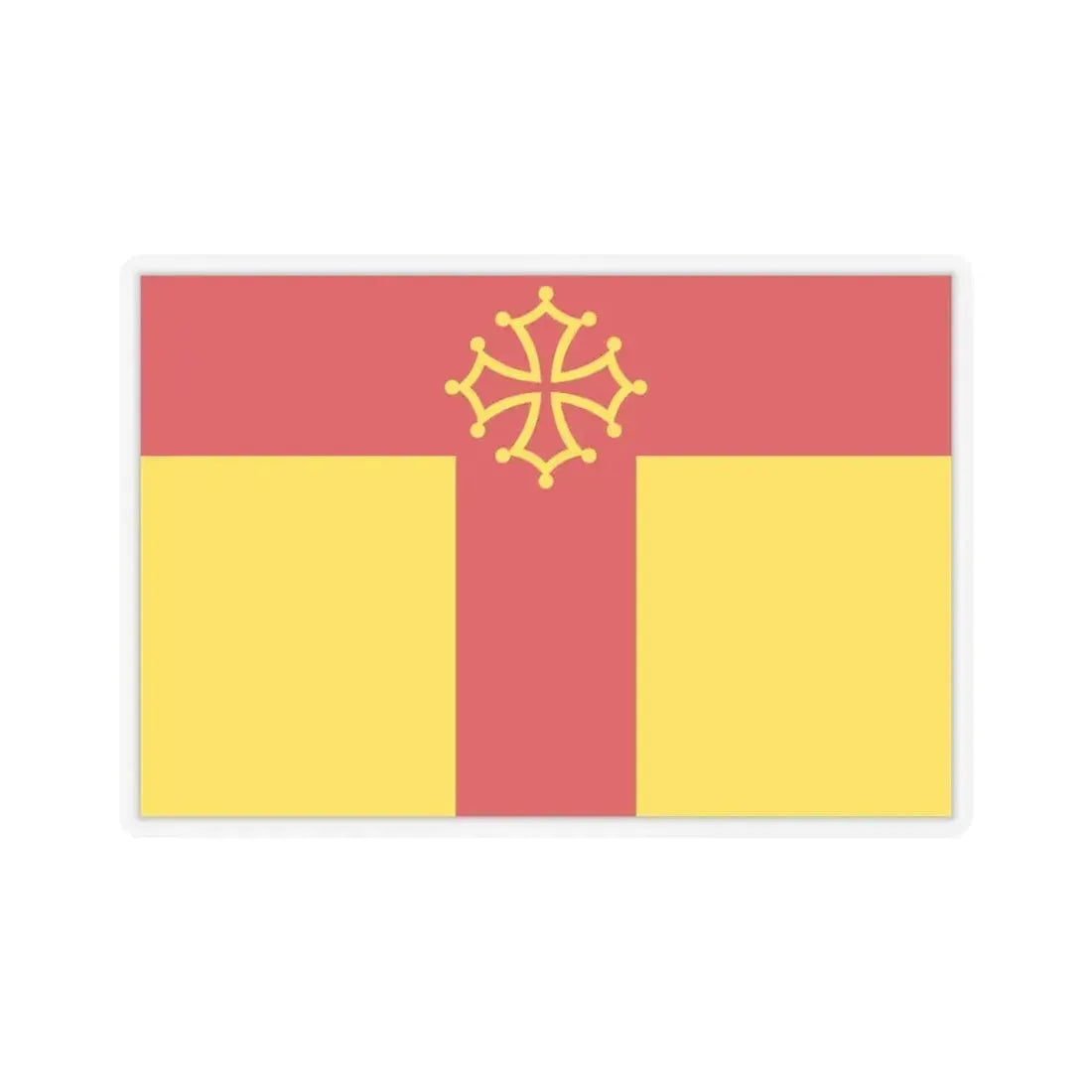 Flag of Tarn France - STICKER Vinyl Kiss-Cut Decal 6 Inch Transparent - The Sticker Space