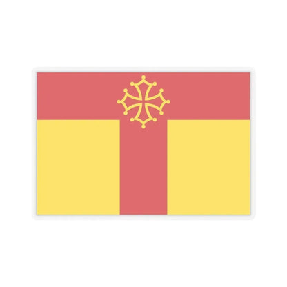 Flag of Tarn France - STICKER Vinyl Kiss-Cut Decal 6 Inch Transparent - The Sticker Space