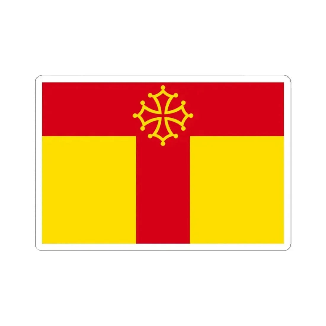 Flag of Tarn France - STICKER Vinyl Kiss-Cut Decal 6 Inch White - The Sticker Space