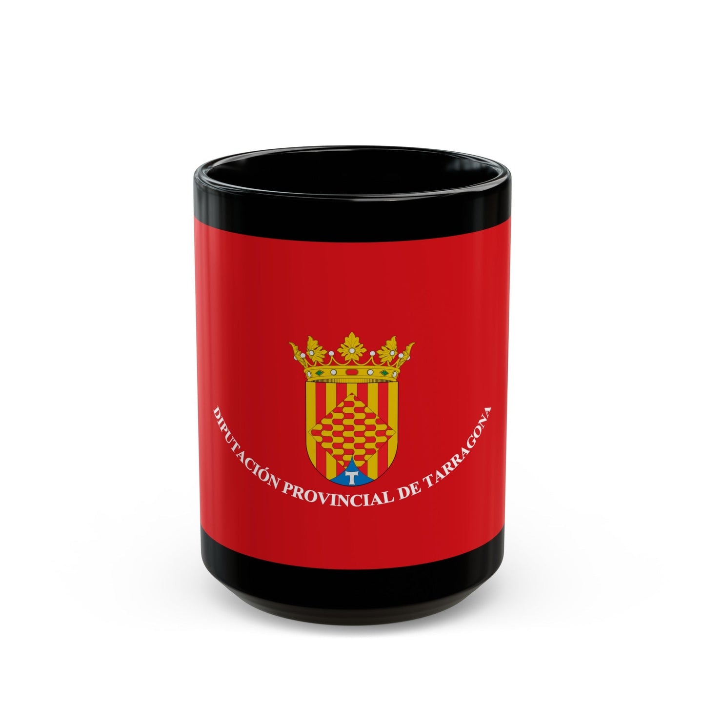 Flag of Tarragona Spain - Black Coffee Mug-15oz-The Sticker Space