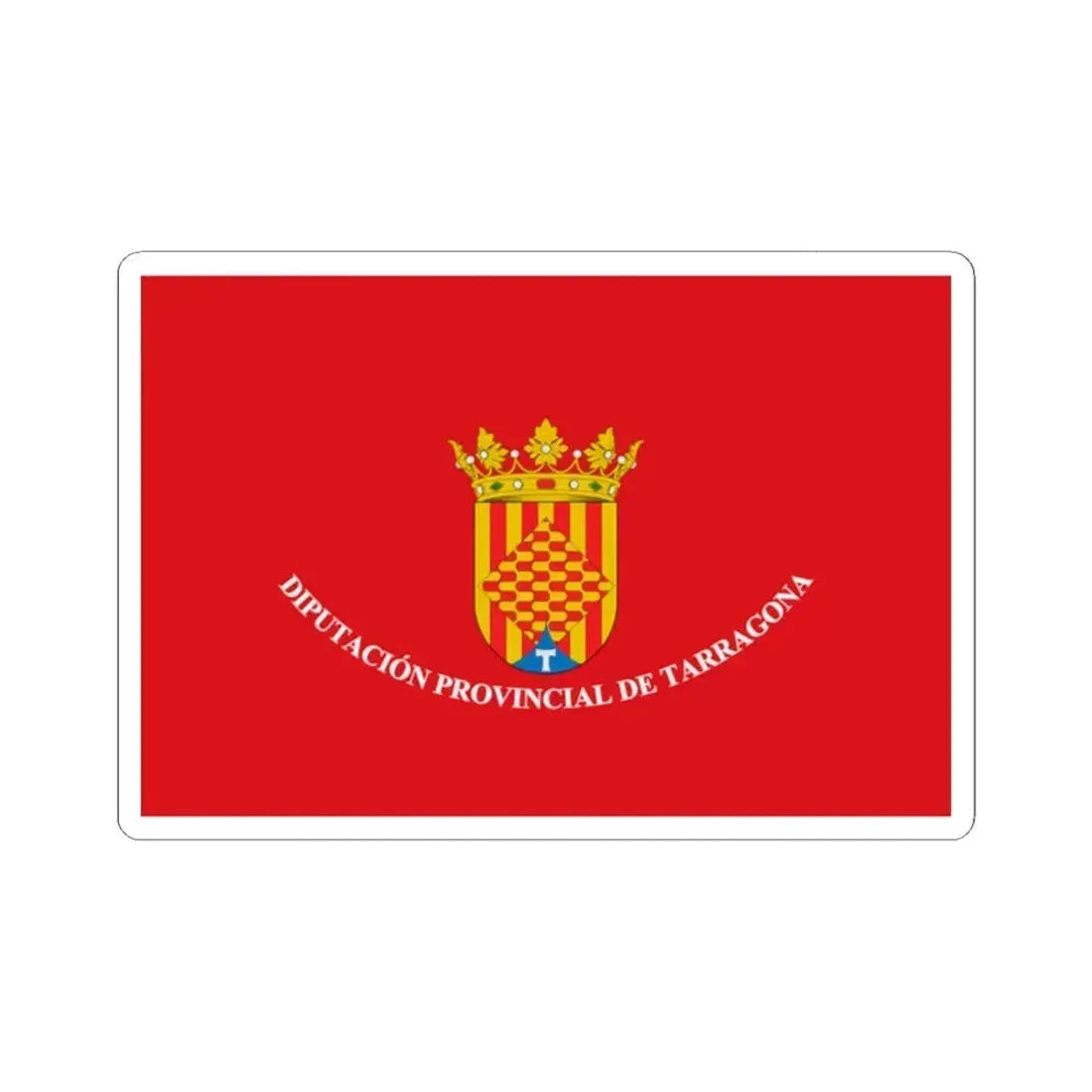 Flag of Tarragona Spain - STICKER Vinyl Kiss-Cut Decal 2 Inch White - The Sticker Space