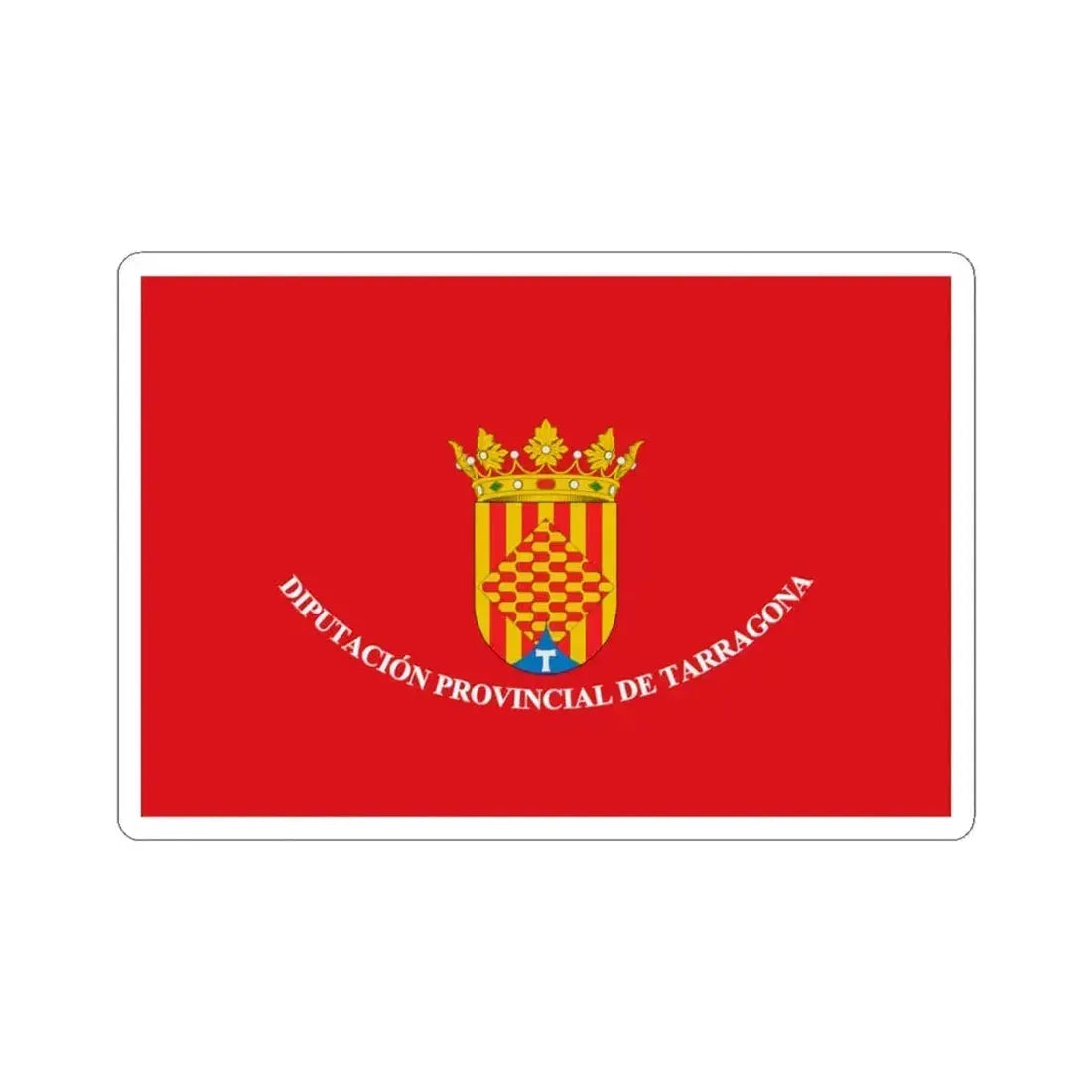 Flag of Tarragona Spain - STICKER Vinyl Kiss-Cut Decal 3 Inch White - The Sticker Space