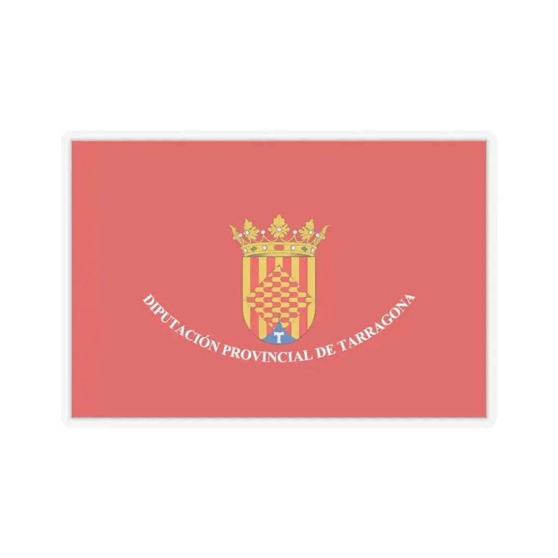 Flag of Tarragona Spain - STICKER Vinyl Kiss-Cut Decal 4 Inch Transparent - The Sticker Space