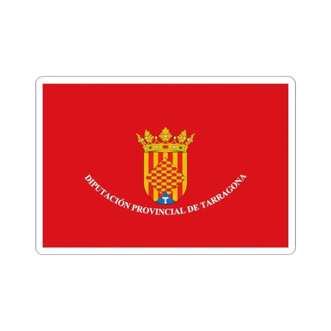 Flag of Tarragona Spain - STICKER Vinyl Kiss-Cut Decal 4 Inch White - The Sticker Space