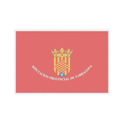 Flag of Tarragona Spain - STICKER Vinyl Kiss-Cut Decal 6 Inch Transparent - The Sticker Space