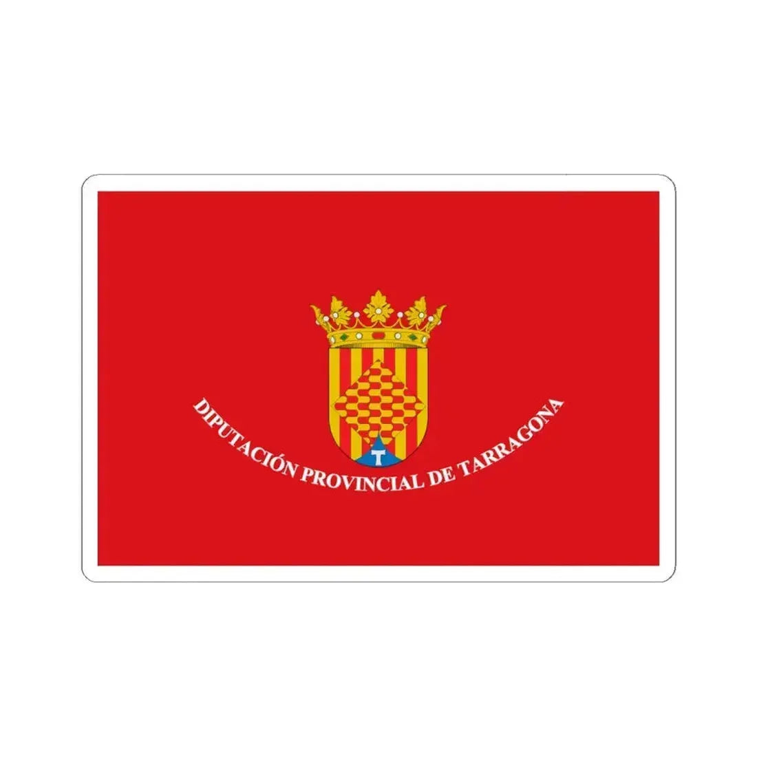Flag of Tarragona Spain - STICKER Vinyl Kiss-Cut Decal 6 Inch White - The Sticker Space