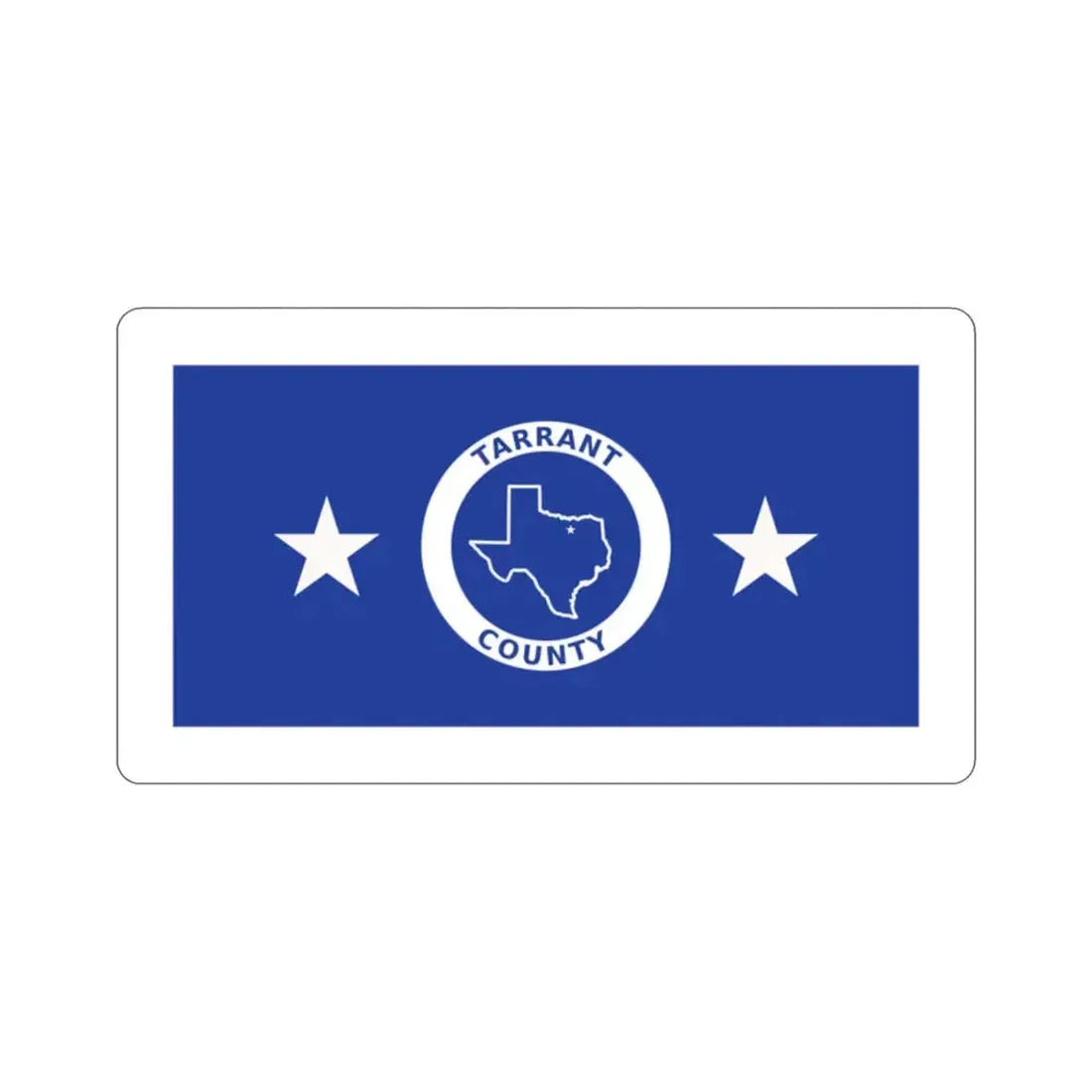 Flag of Tarrant County Texas STICKER Vinyl Die-Cut Decal 2 Inch - The Sticker Space