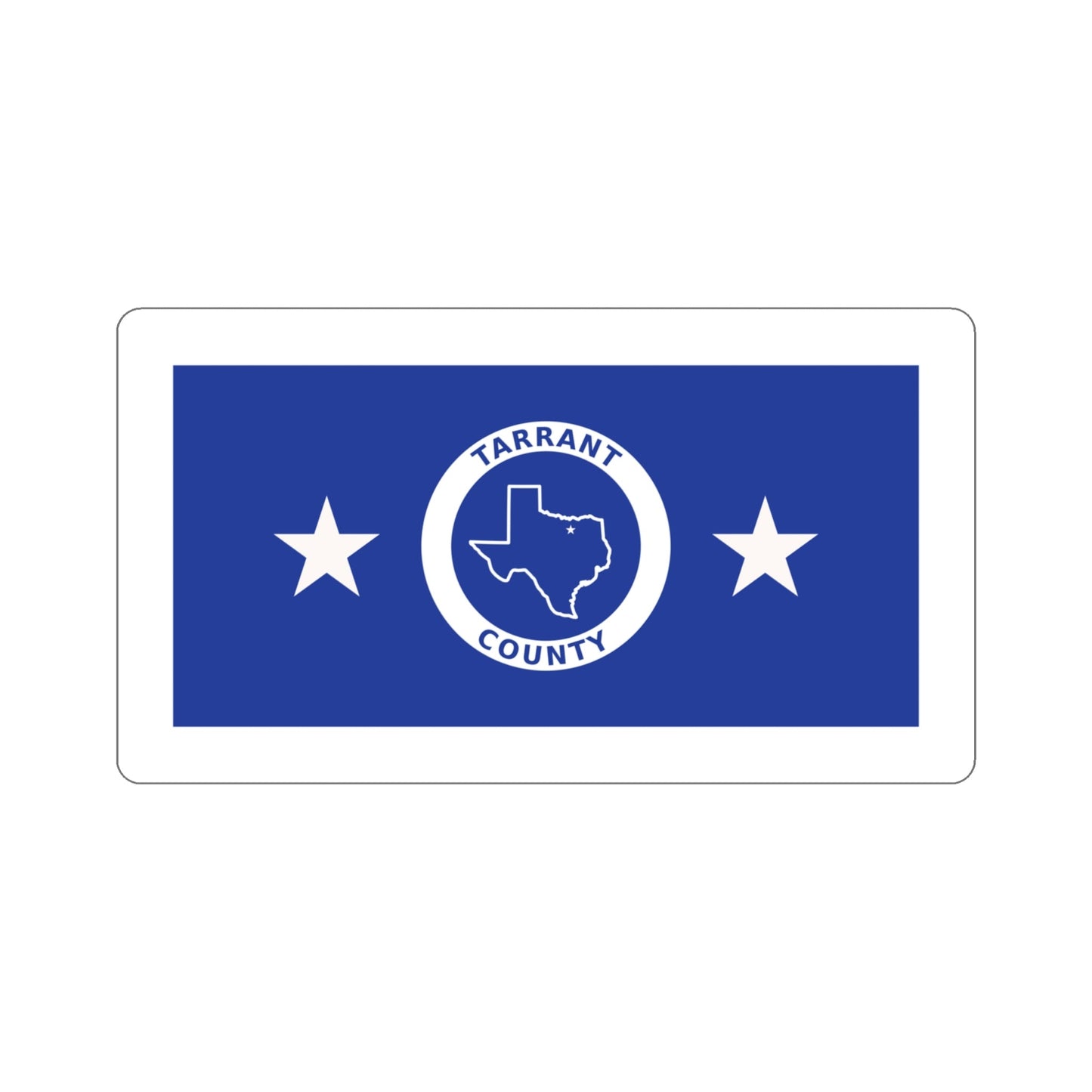 Flag of Tarrant County Texas STICKER Vinyl Die-Cut Decal-4 Inch-The Sticker Space