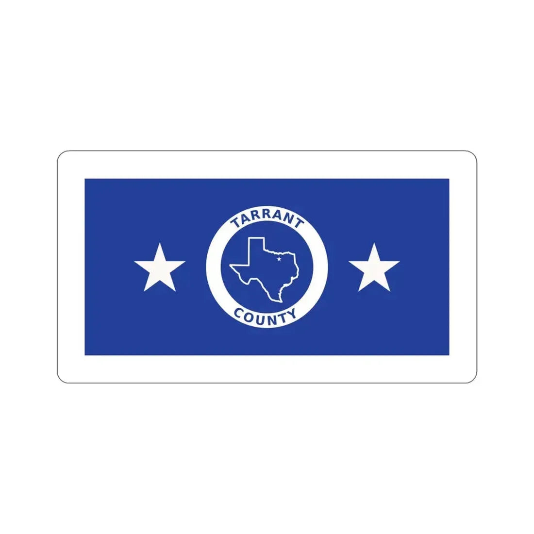 Flag of Tarrant County Texas STICKER Vinyl Die-Cut Decal 4 Inch - The Sticker Space