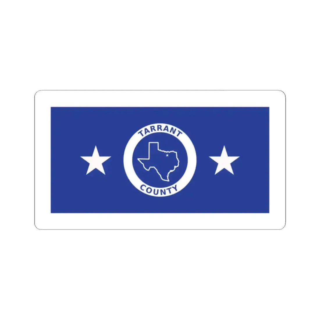 Flag of Tarrant County Texas (United States) STICKER Vinyl Kiss-Cut Decal 2 Inch White - The Sticker Space