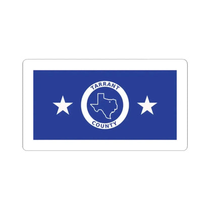 Flag of Tarrant County Texas (United States) STICKER Vinyl Kiss-Cut Decal 2 Inch White - The Sticker Space