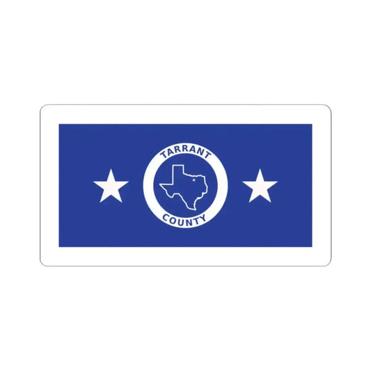 Flag of Tarrant County Texas (United States) STICKER Vinyl Kiss-Cut Decal 2 Inch White - The Sticker Space