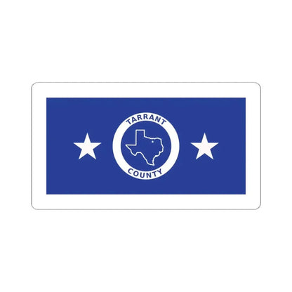 Flag of Tarrant County Texas (United States) STICKER Vinyl Kiss-Cut Decal 4 Inch White - The Sticker Space