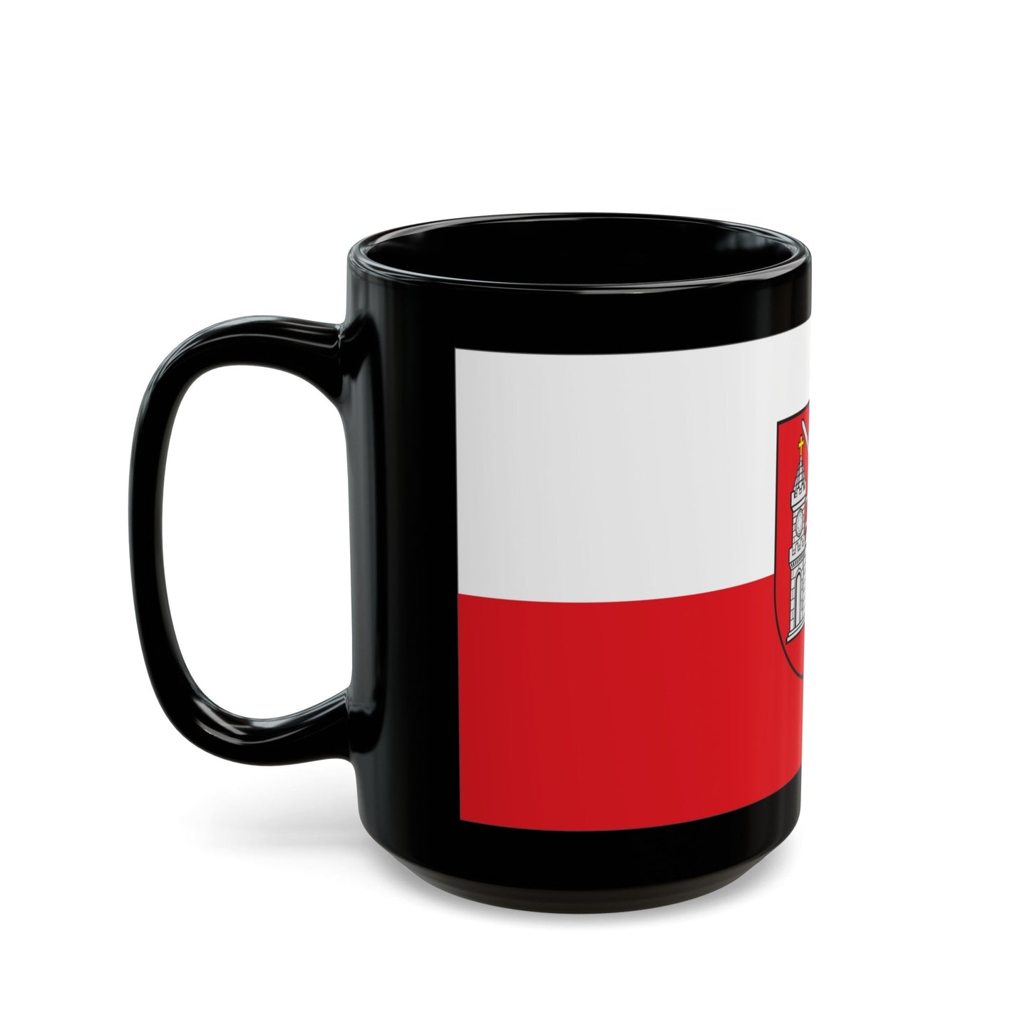 Flag of Tartu Estonia - Black Coffee Mug-The Sticker Space