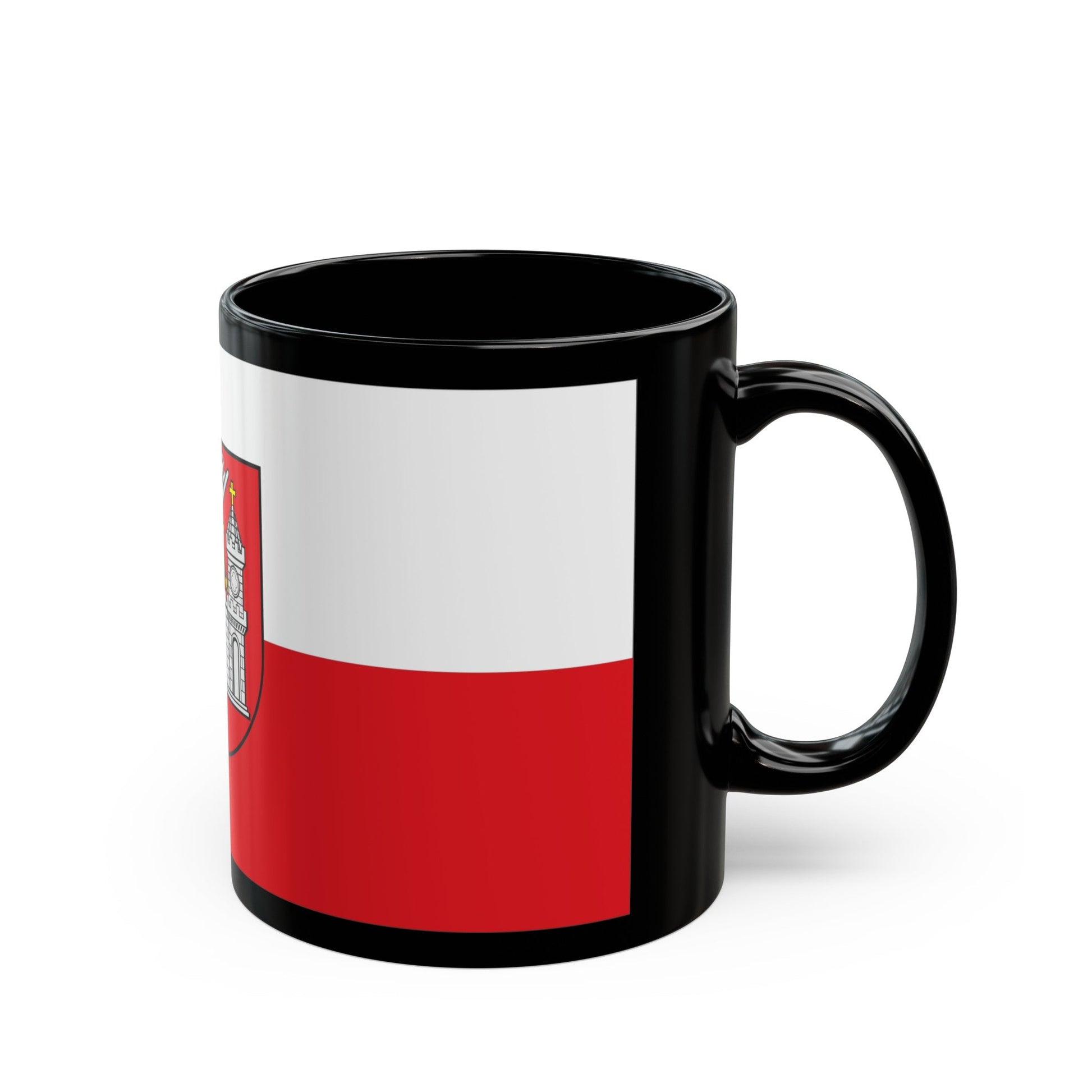 Flag of Tartu Estonia - Black Coffee Mug-The Sticker Space