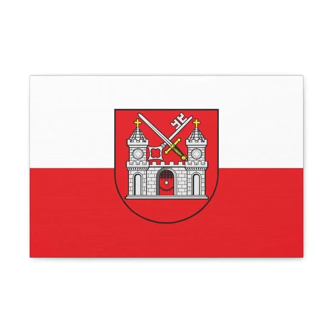 Flag of Tartu Estonia - Canvas Wall Art 18″ x 12″ 1.25" - The Sticker Space