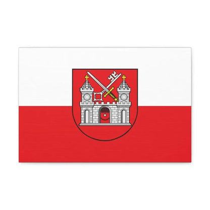 Flag of Tartu Estonia - Canvas Wall Art 18″ x 12″ 1.25" - The Sticker Space