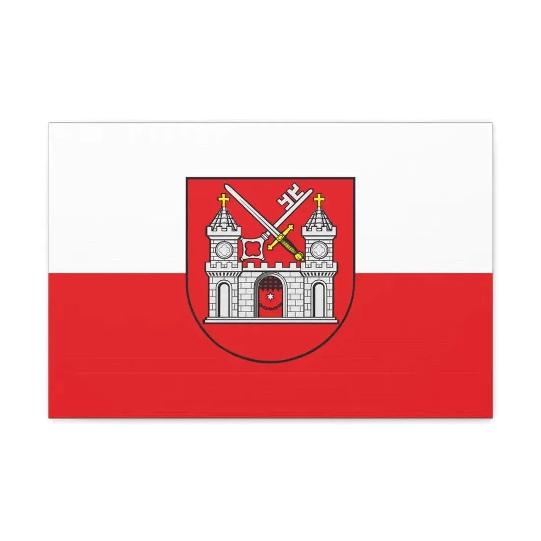 Flag of Tartu Estonia - Canvas Wall Art 24″ x 16″ 1.25" - The Sticker Space