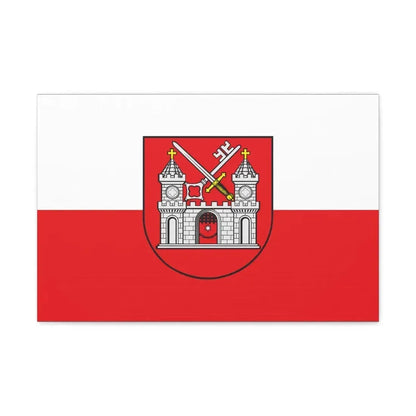 Flag of Tartu Estonia - Canvas Wall Art 24″ x 16″ 1.25" - The Sticker Space
