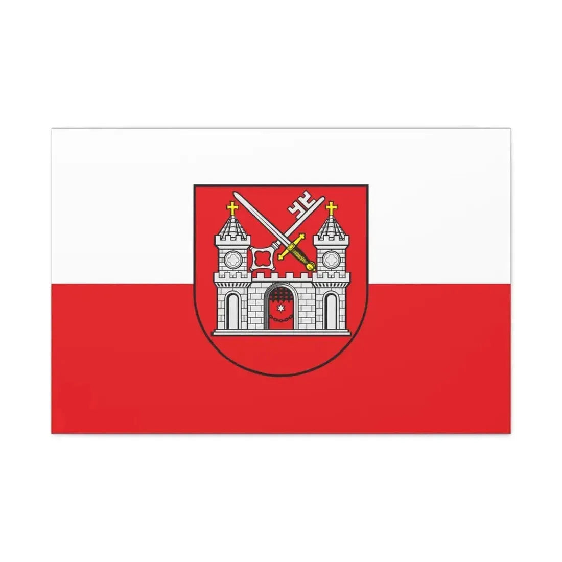 Flag of Tartu Estonia - Canvas Wall Art 36" x 24" 1.25" - The Sticker Space