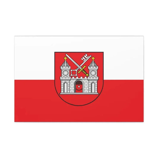 Flag of Tartu Estonia - Canvas Wall Art 36" x 24" 1.25" - The Sticker Space