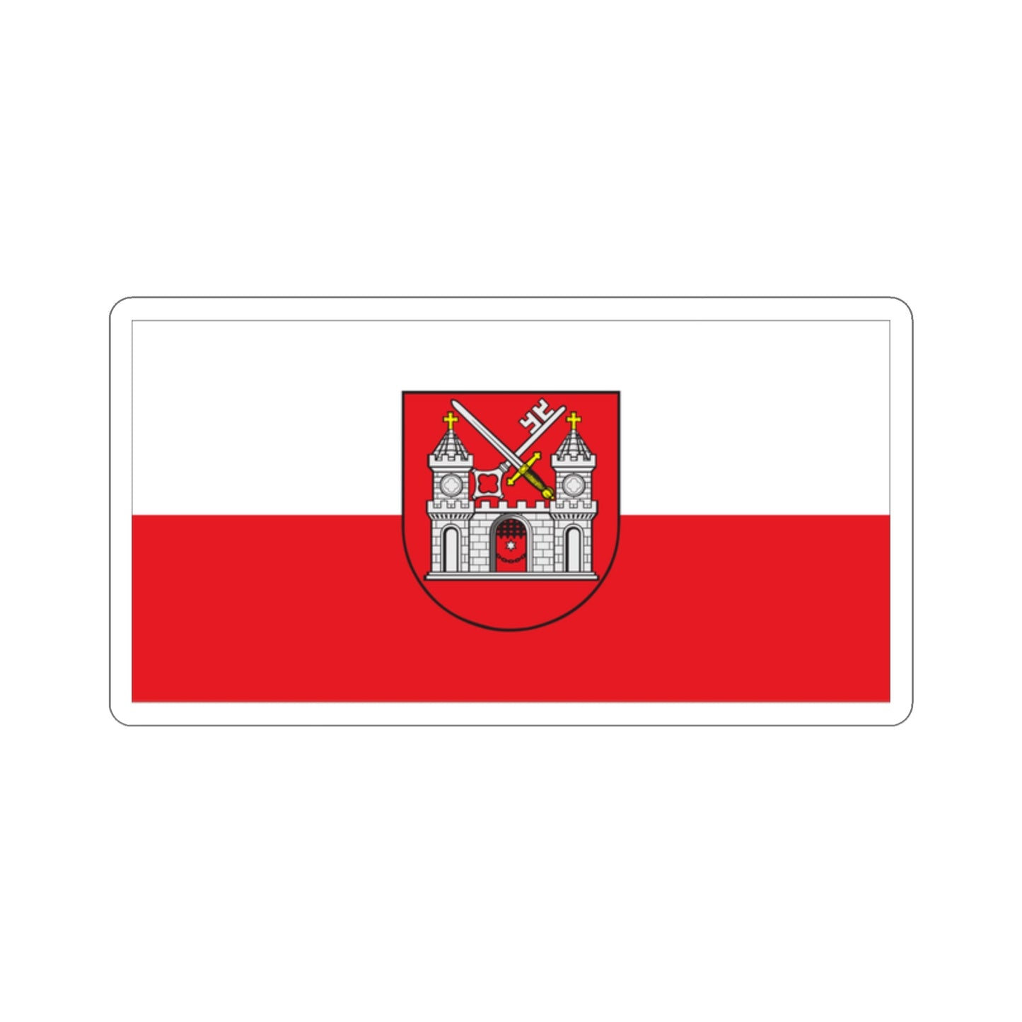 Flag of Tartu Estonia STICKER Vinyl Die-Cut Decal-2 Inch-The Sticker Space