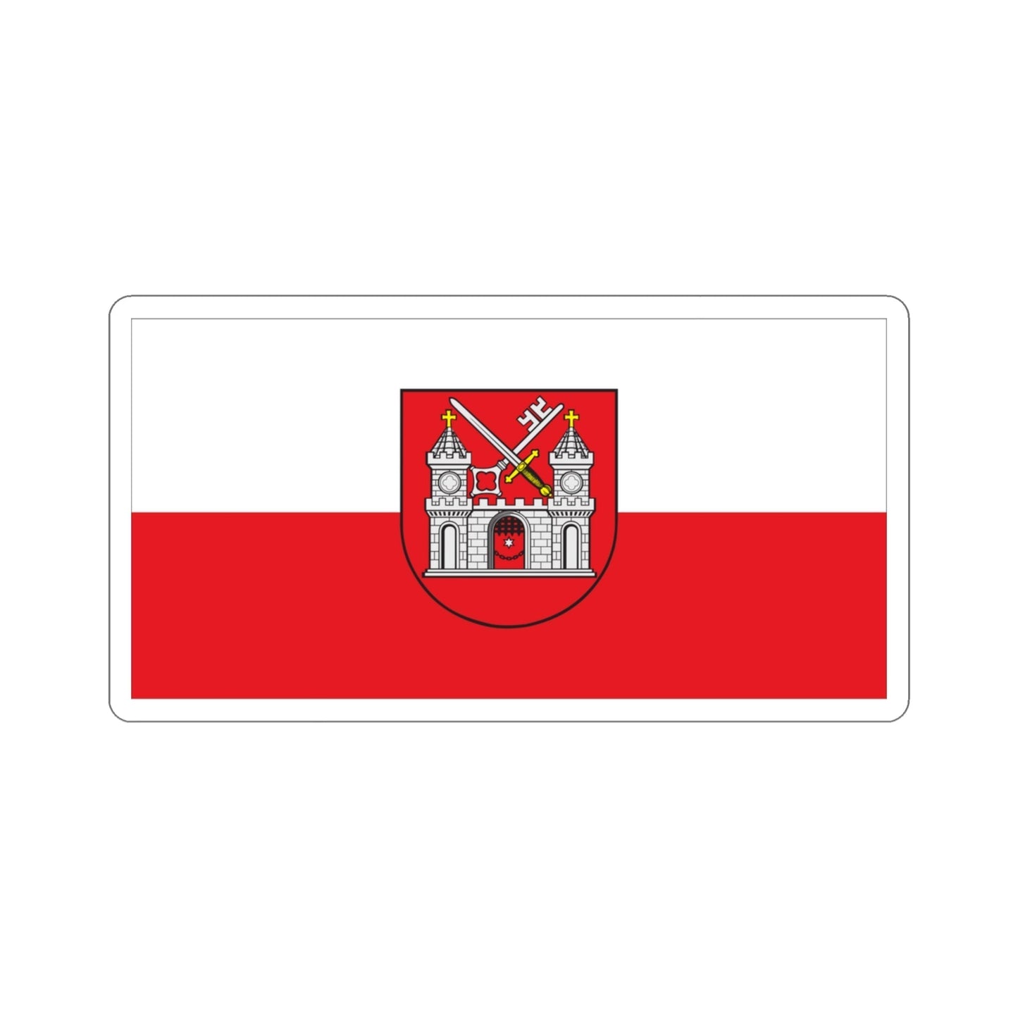 Flag of Tartu Estonia STICKER Vinyl Die-Cut Decal-3 Inch-The Sticker Space