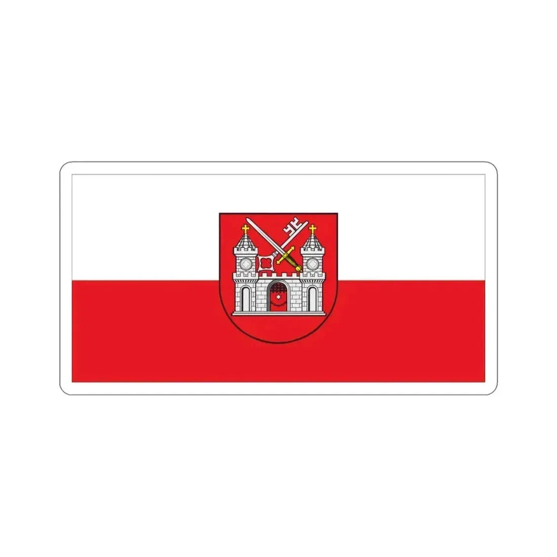 Flag of Tartu Estonia STICKER Vinyl Die-Cut Decal 3 Inch - The Sticker Space