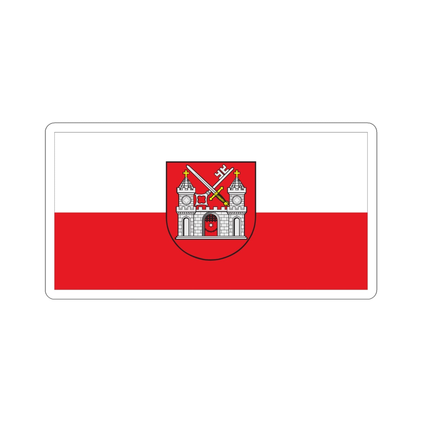 Flag of Tartu Estonia STICKER Vinyl Die-Cut Decal-4 Inch-The Sticker Space