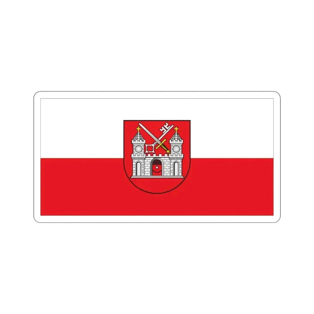 Flag of Tartu Estonia STICKER Vinyl Die-Cut Decal 4 Inch - The Sticker Space