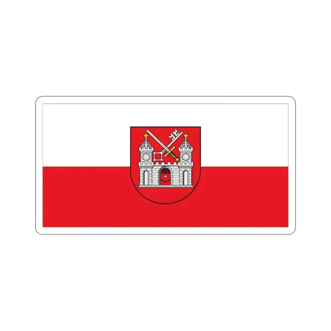 Flag of Tartu Estonia STICKER Vinyl Die-Cut Decal 5 Inch - The Sticker Space