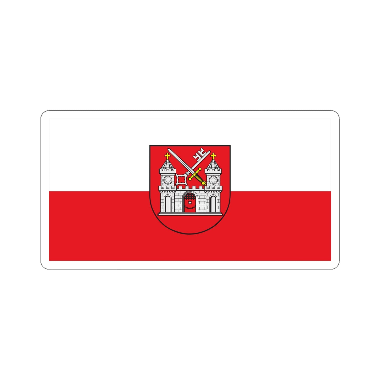 Flag of Tartu Estonia STICKER Vinyl Die-Cut Decal-6 Inch-The Sticker Space