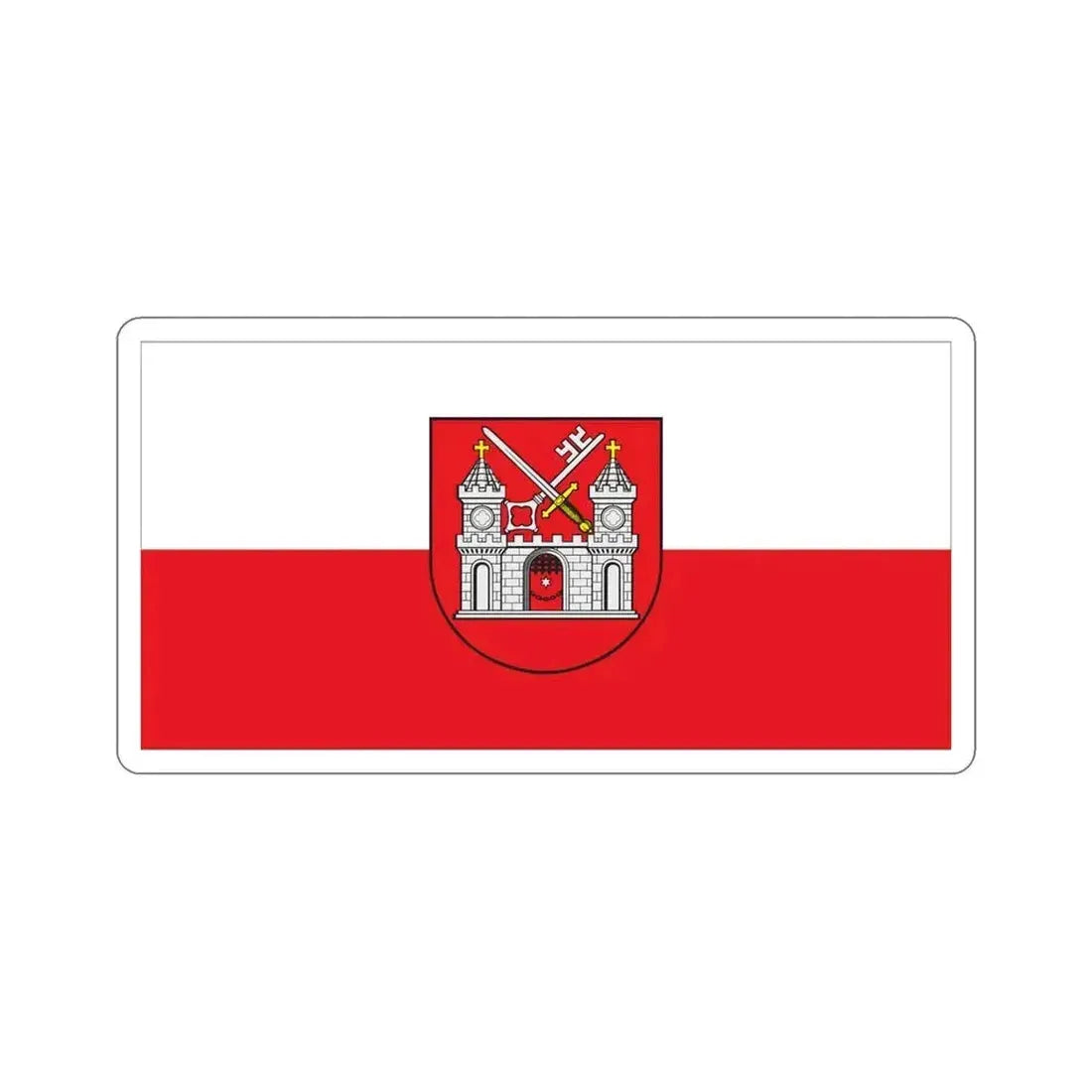 Flag of Tartu Estonia STICKER Vinyl Die-Cut Decal 6 Inch - The Sticker Space