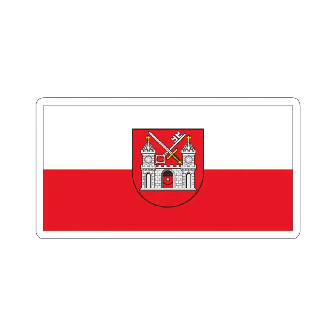 Flag of Tartu Estonia STICKER Vinyl Die-Cut Decal - The Sticker Space