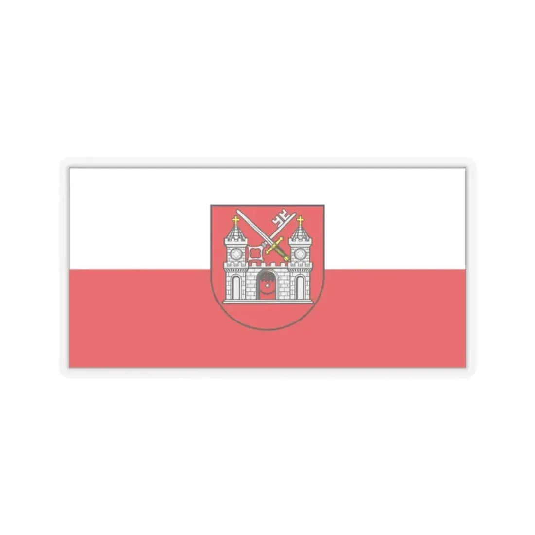 Flag of Tartu Estonia - STICKER Vinyl Kiss-Cut Decal 2 Inch Transparent - The Sticker Space