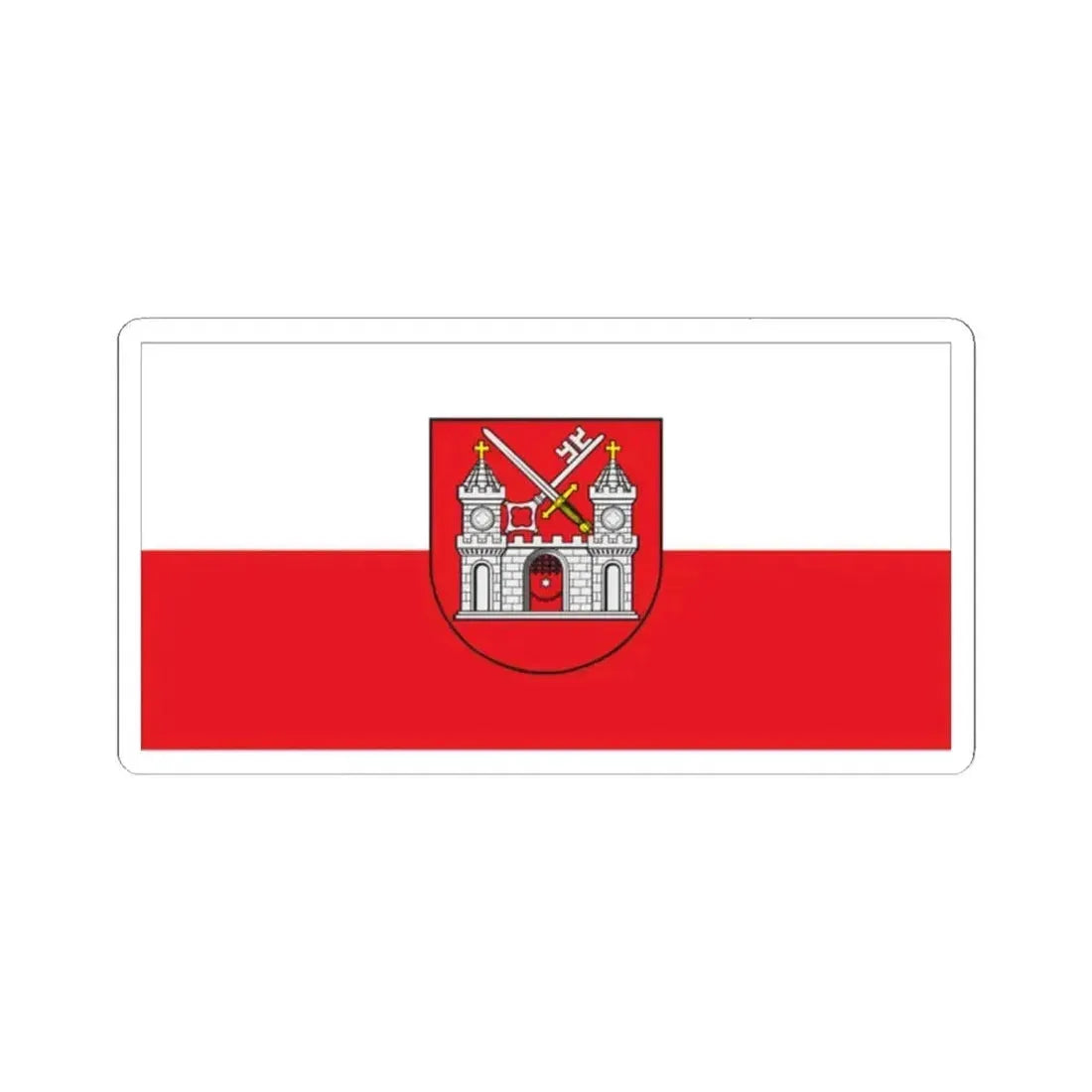 Flag of Tartu Estonia - STICKER Vinyl Kiss-Cut Decal 2 Inch White - The Sticker Space