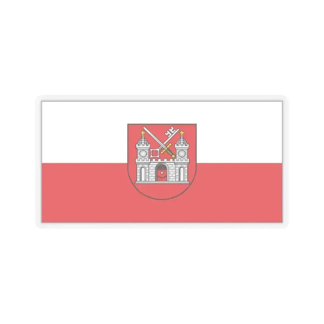 Flag of Tartu Estonia - STICKER Vinyl Kiss-Cut Decal 3 Inch Transparent - The Sticker Space